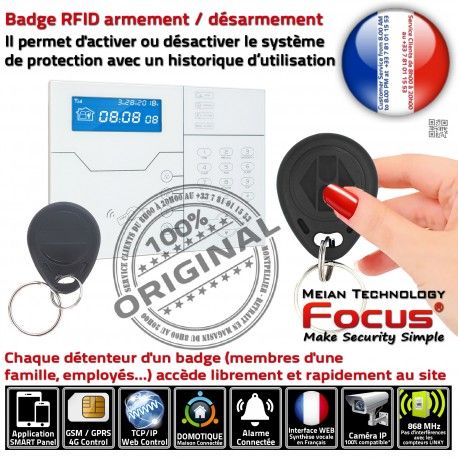 Badges Alarme RFID Domotique Carte Badge Porte Boutique SmartPhone Centrale Entrepôt Réseau Entreprise Connectée 868MHz Contrôle Accès