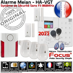 FOCUS Présence Télécommande Meian Système Fenêtres Alarme Maison 4G HA-VGT Capteur Connectée Appartement Centrale Protection HA-VGTG F3