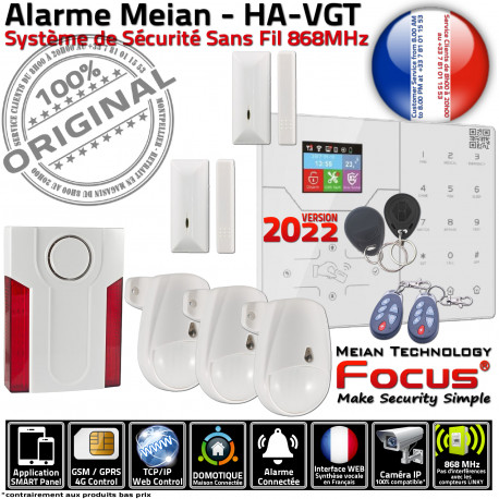 F3 Système Connecté HA-VGT Protection Sécurité Télécommande Alarme SmartPhone Appartement Infrarouge Présence Capteur Fenêtres
