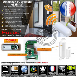 Alarme FOCUS Détecteur Salon Magnétique 4G Pièce 433 Centrale Connectée Portail Périmétrique Chambre 211R MD MHz Ouverture Vérandas Avertissement