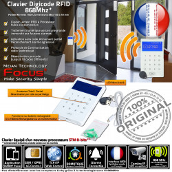 RFID Clavier Centrale ORIGINAL FOCUS Digicode Appartement Alarme Badge Maison IP Tactile GSM Lecteur fil sans Connectée Avertissement