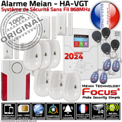 Détection Alarme Focus Sirène Chambre Salon GSM ST-VGT Pièce Connecté Logement Mouvement FOCUS Réserve Contrôle Surveillance ORIGINAL Magasin