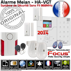 FOCUS PACK Local Ethernet Alarme Meian Maison ST-VGT Système TCP-IP 868MHz Connecté Grange Surveillance Sécurité GSM