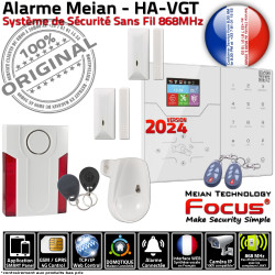 Atlantics F1 FOCUS Surveillance PACK Compatible Sécurité 868MHz Appartement ST-VGT Système TCP-IP Ethernet Connecté 2G Alarme