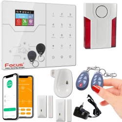 FOCUS HA-VGT Alarme Appartement Réseau Ethernet Garage Centrale GSM Sans-Fil TCP-IP Meian Restaurant Connectée PACK SmartPhone 868MHz