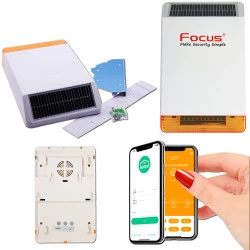 Meian IP Solaire FOCUS Connecté Dépôt Sécurité Ethernet Extérieure Commerce Détecteur 868MHz LED MD Système Avertisseur Cave Extérieur Sirène Grange 326R