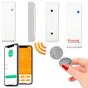 Effraction Capteur GSM 4G Chocs 433MHz Détection Sans Fil Relais Porte Vitrée IP Baie Bris Maison Fenêtre de Alarme Appartement vitre Réseau MD-2018R Centrale