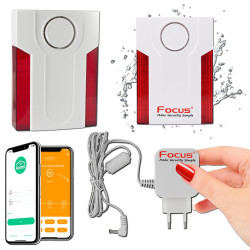 Sous-Sol Dépôt Meian FLASH Sirène Grange Fil 433MHz 433 Commerce MHz Sans ORIGINAL Alerte Système Capteur MD-334R Protection Sécurité Réseau