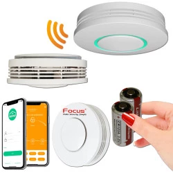 Meian Surveillance Fil FOCUS 868 Fumée MHz Relais Sans Connectée Maison Pièces Feu Incendie Détecteur Chambres Salons MD-2105R 868MHz Détection ORIGINAL