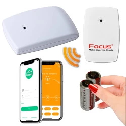 Vibrations SmartPhone Protection Sonde MD-343R Système vitre Ethernet Sécurité MD Maison Fil 343R Alarme Appartement Capteur Connecté Sans de Domotique Bris